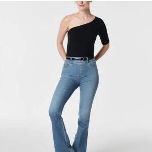 SPANX Black Rib One Shoulder Top NWT‎ Size XL